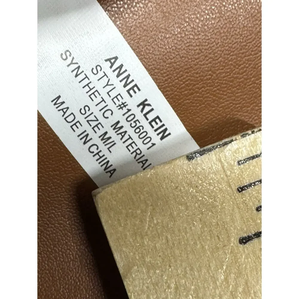 Anne Klein Brown Wide Stretch Waist Belt Metal Buckle Women’s Size M/L